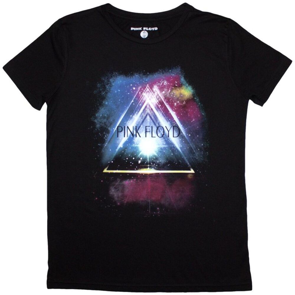 Pink Floyd Womens/Ladies Space Prism T-Shirt Dress / Black